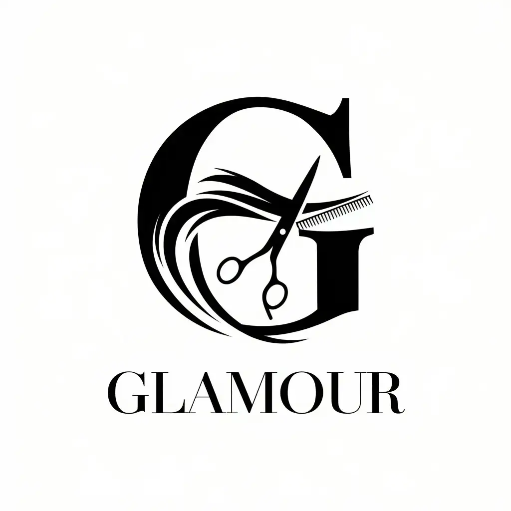 a vector logo design,with the text "Glamour", main symbol:Glamour,Moderate,be used in Beauty Spa industry,clear background