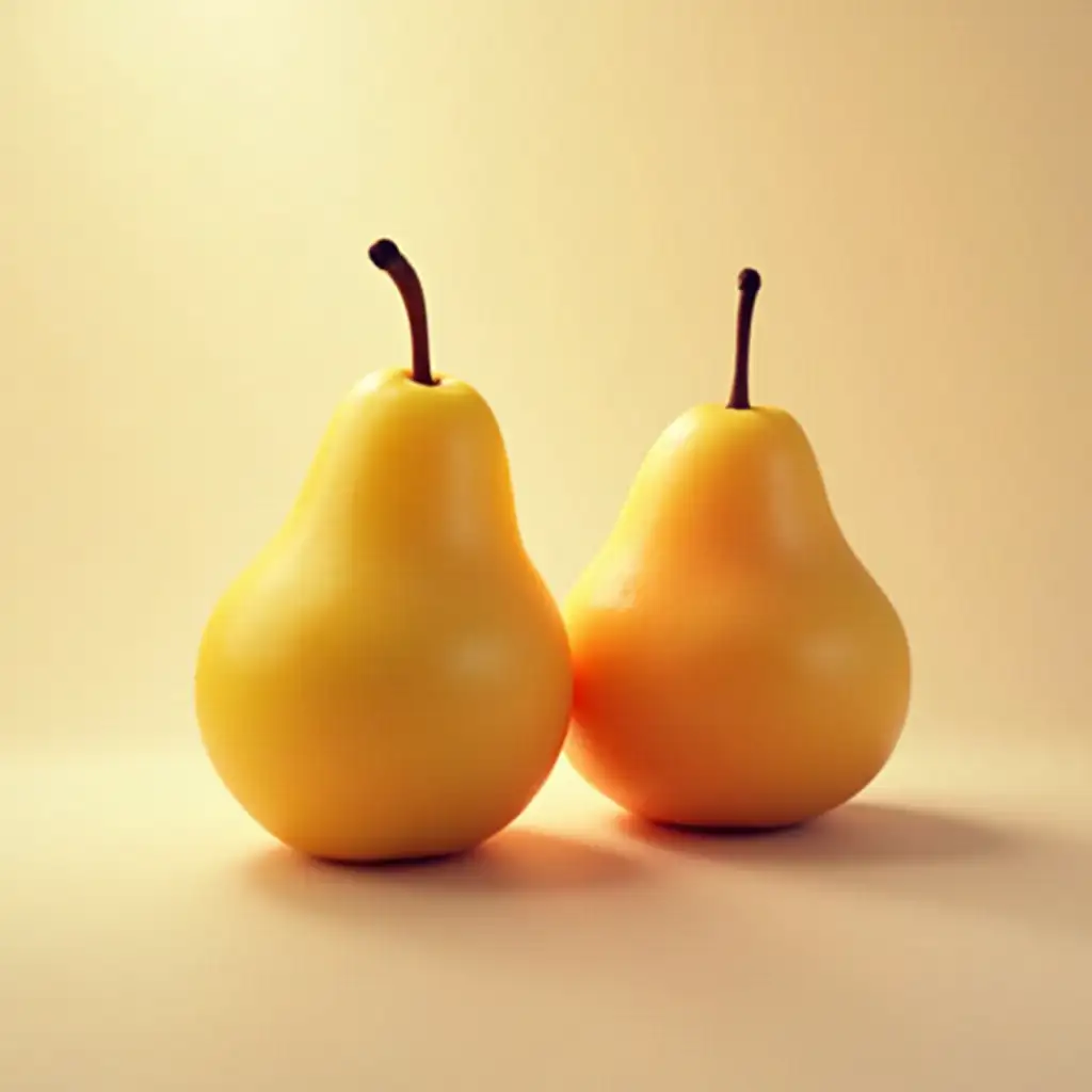 digital graphics, abstraction, pleasant colors, pears