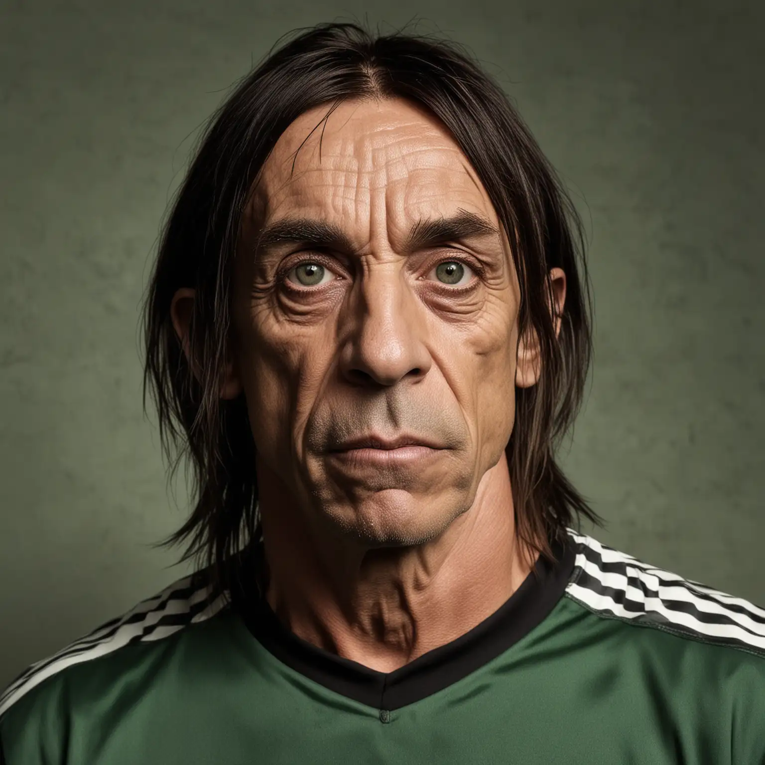 Iggy Pop Soccer Player Portrait