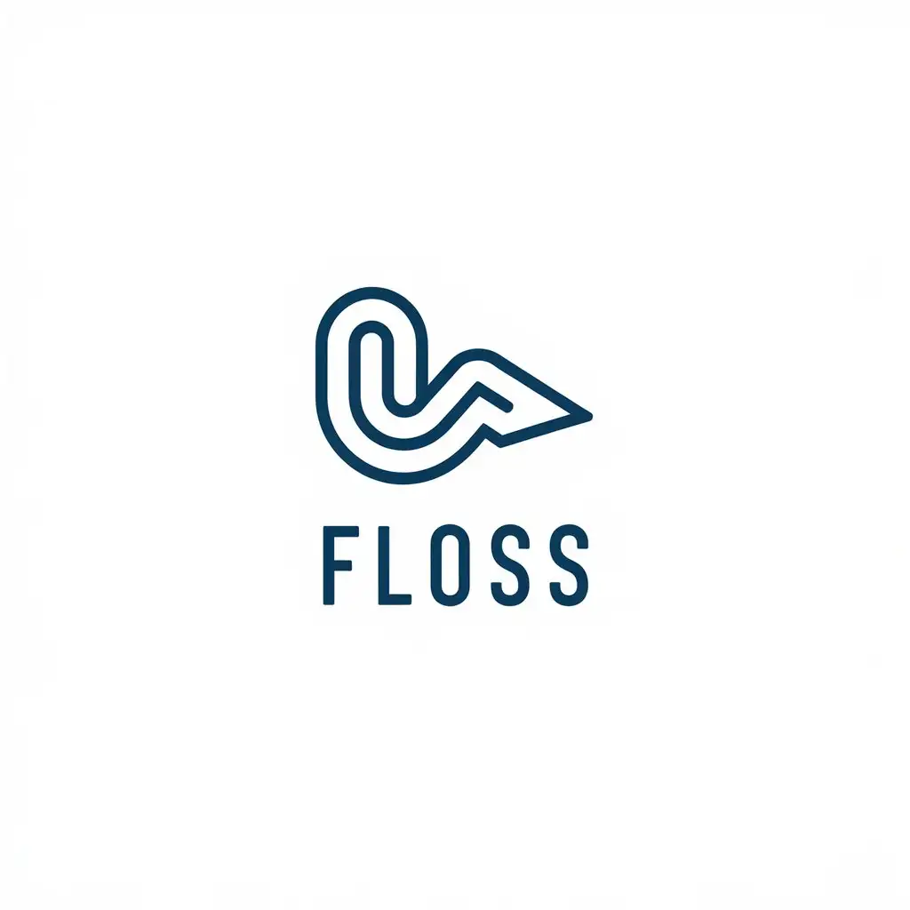 LOGO Design for Floss Vector Style with Clear Background and Modern Symbolism