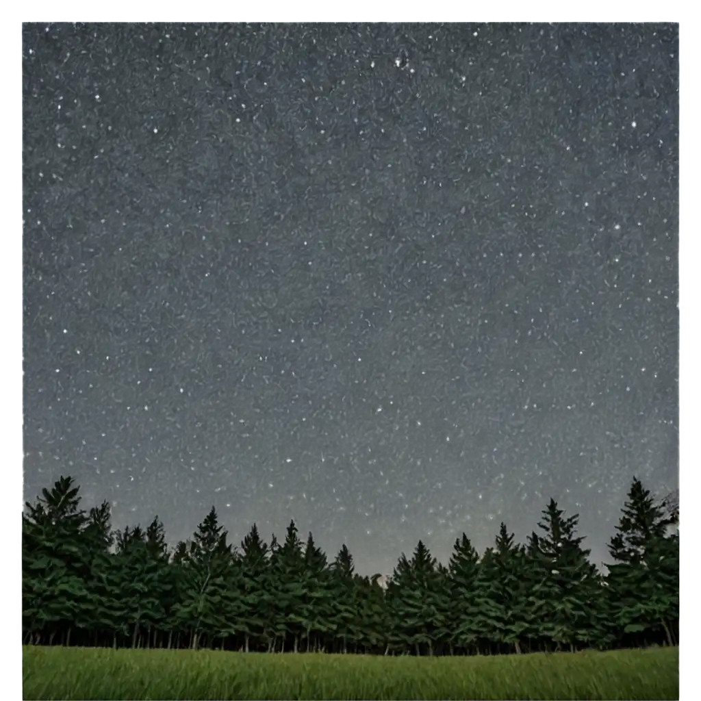 Stunning-Night-Sky-Forest-PNG-Image-with-Twinkling-Stars-Perfect-for-Digital-Projects