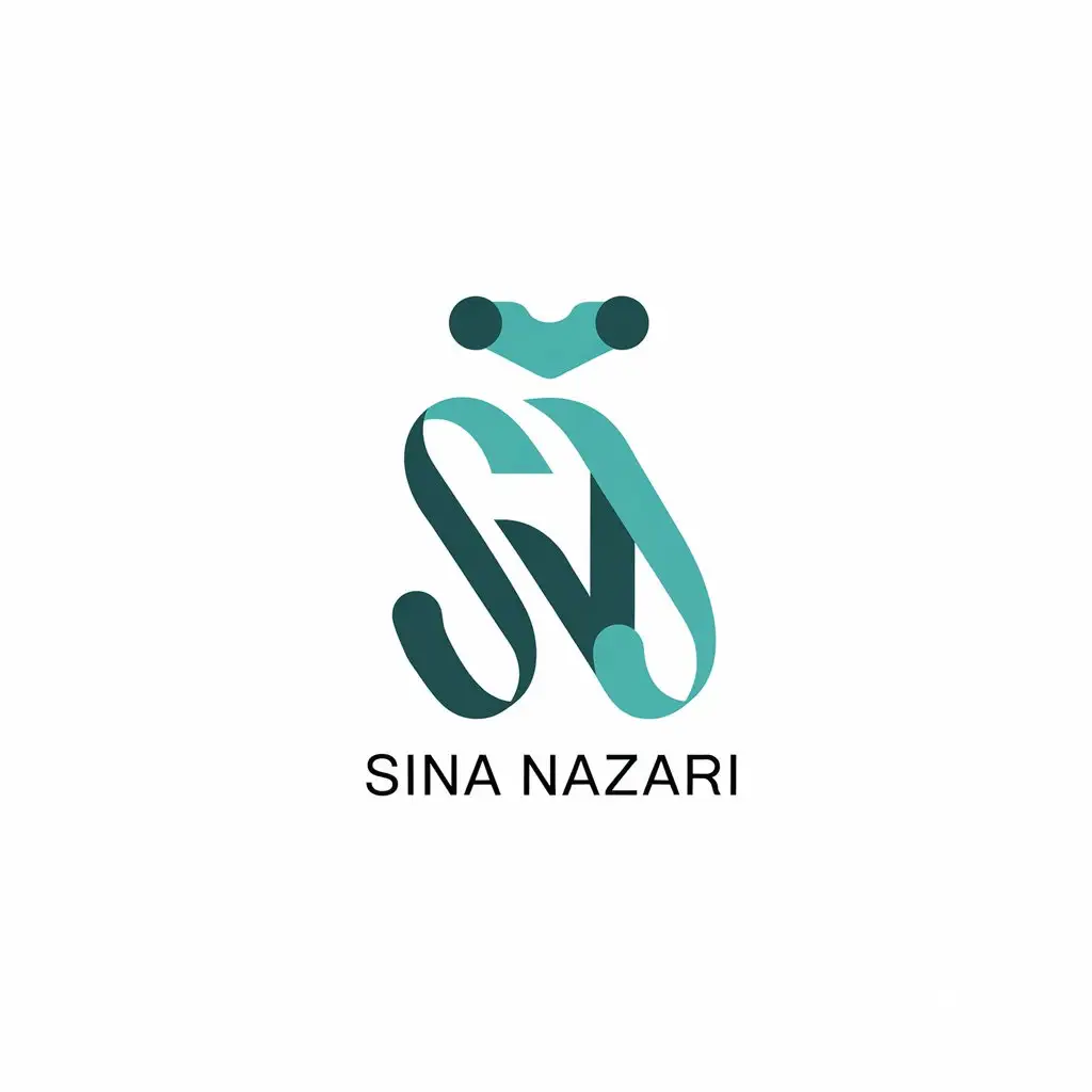 a vector logo design,with the text "sina nazari", main symbol:writing name,Moderate,be used in Medical Dental industry,clear background