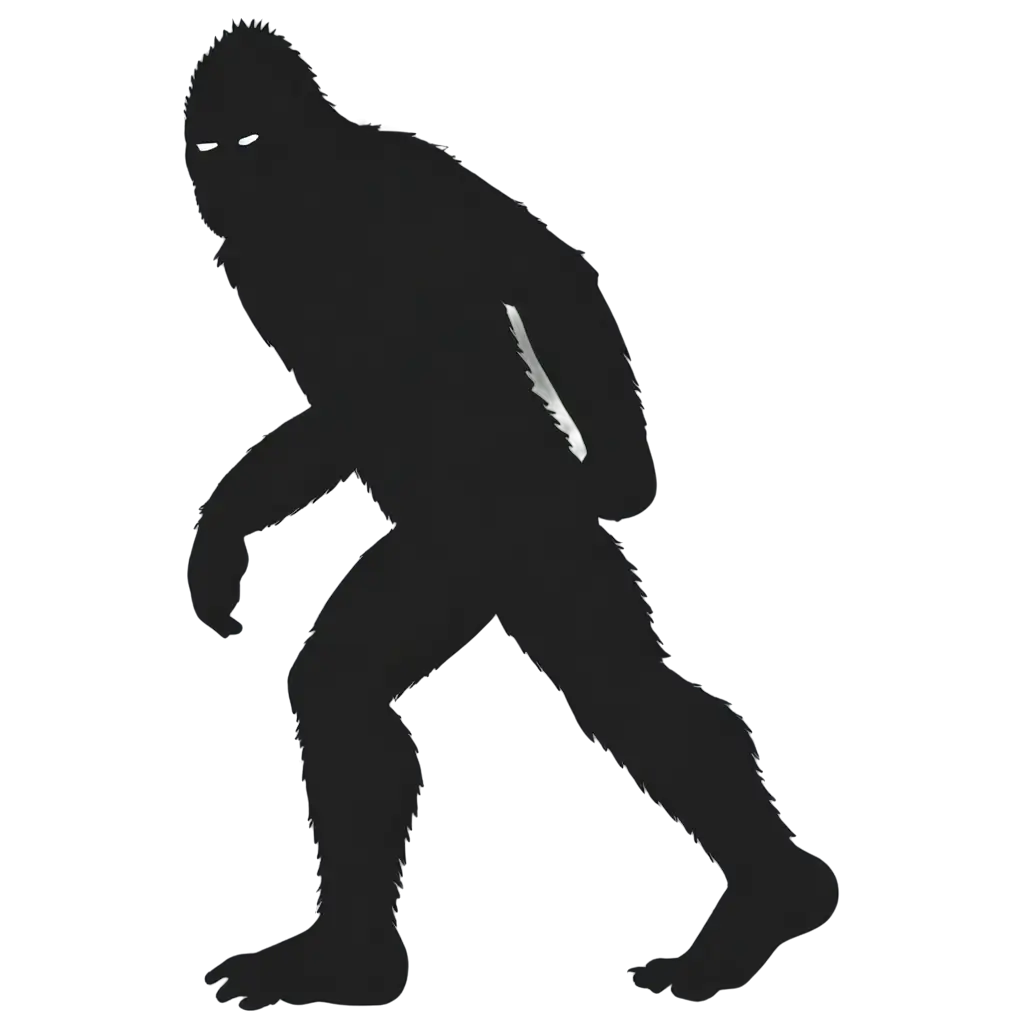 Bigfoot-Icon-Silhouette-PNG-Capture-the-Mystery-of-the-Forest-in-High-Quality