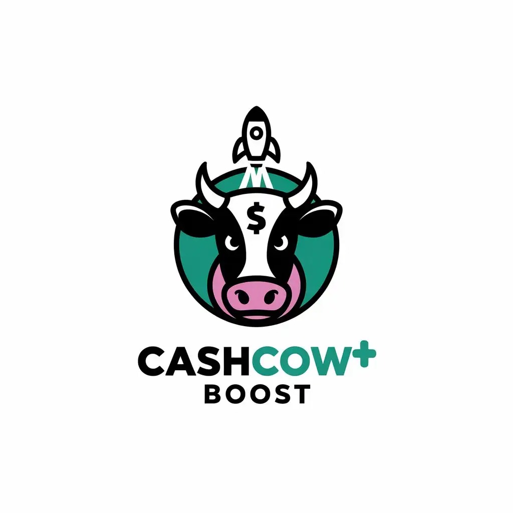 LOGO Design for CashCowBoost Cash Cow Money and Boost with Modern Elements for the Internet Industry