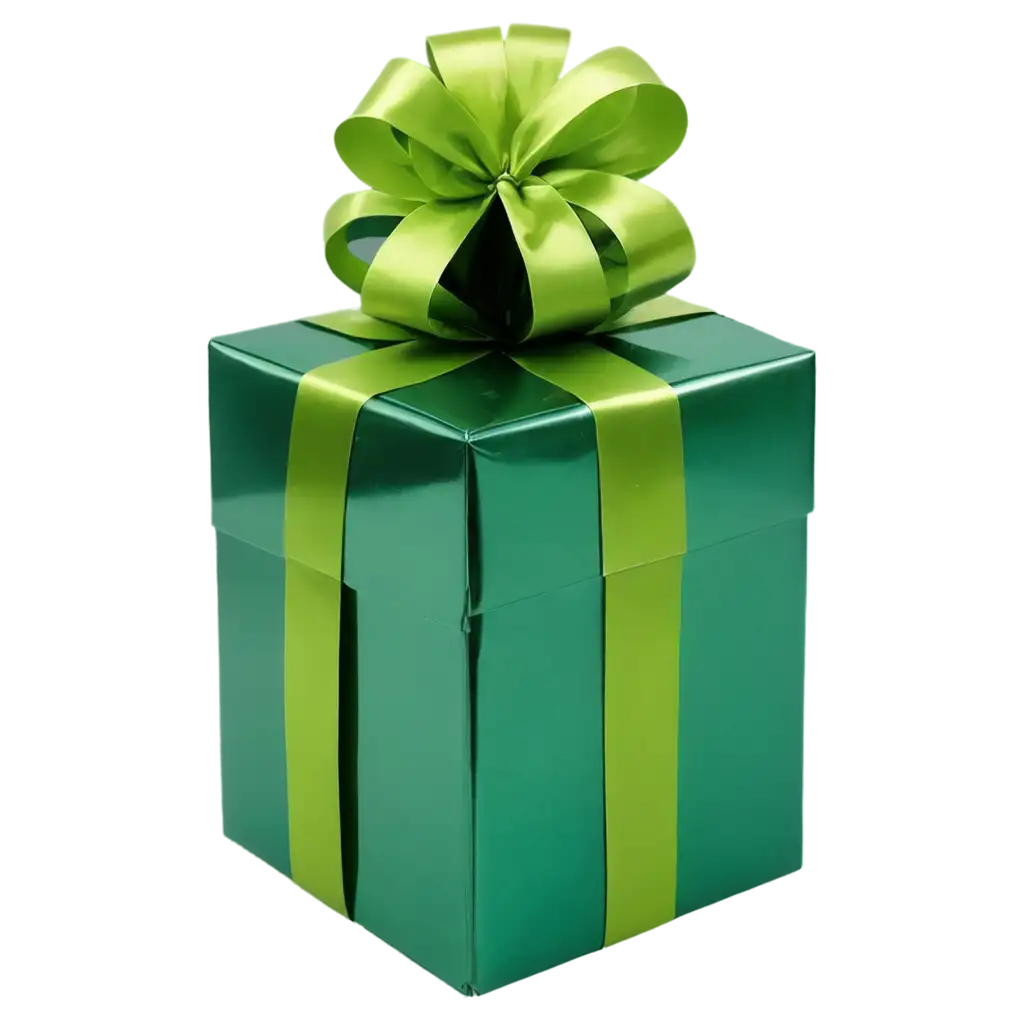 Chrome-SquarePNG-Image-SEO-Strategy-Gift-Box-with-Green-Ribbon-PNG-HighQuality-Transparent-Image-for-Versatile-Use
