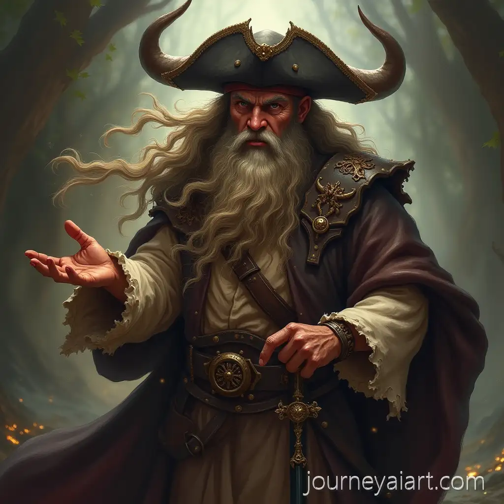 Old-Satyr-Pirate-Poet-Delivering-Inspirational-Words-in-Battle-Scene