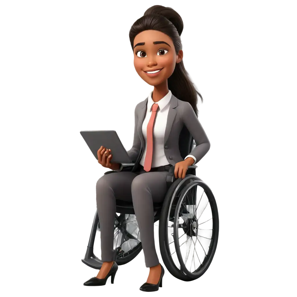 PNG-Cartoon-of-Ethnically-Diverse-Office-Worker-with-Disability