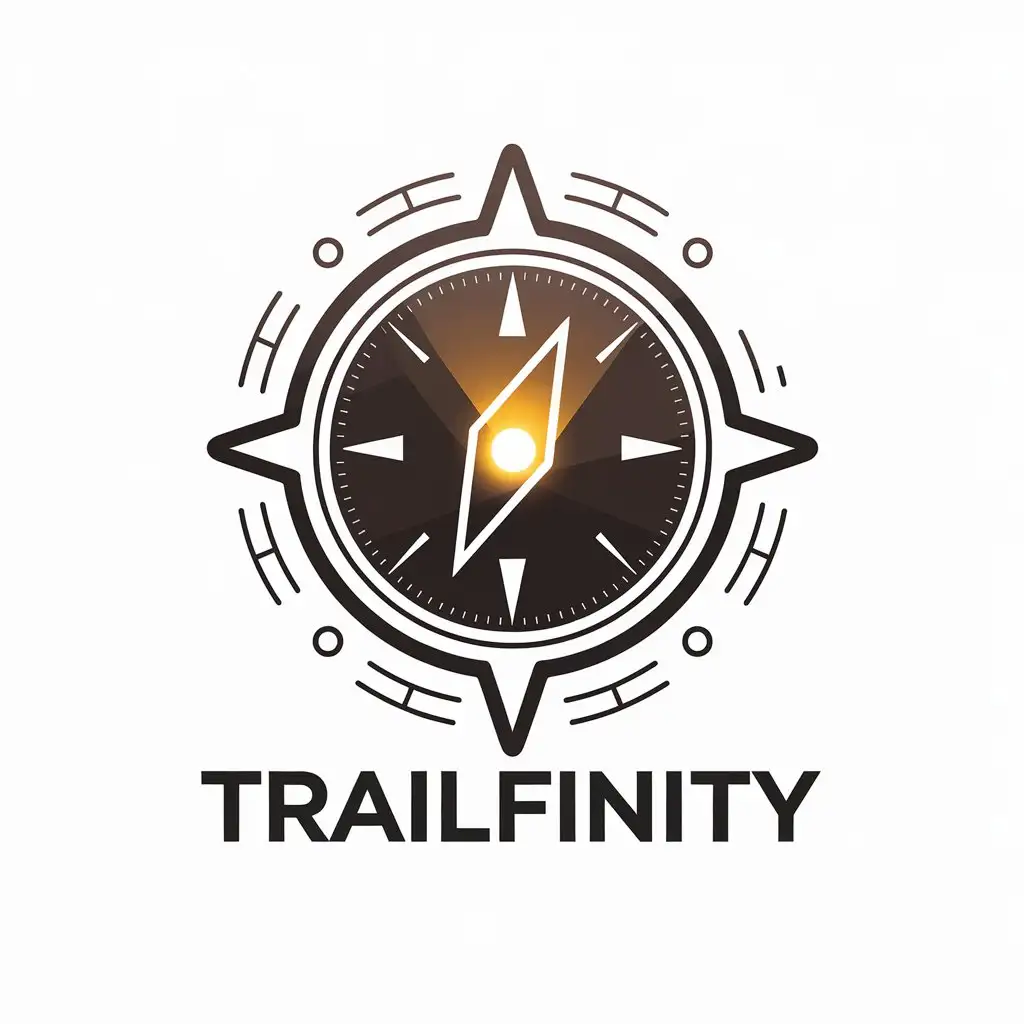 LOGO Design for TrailFinity Compass Electric Light Lines with Minimalist Style for the Internet Industry