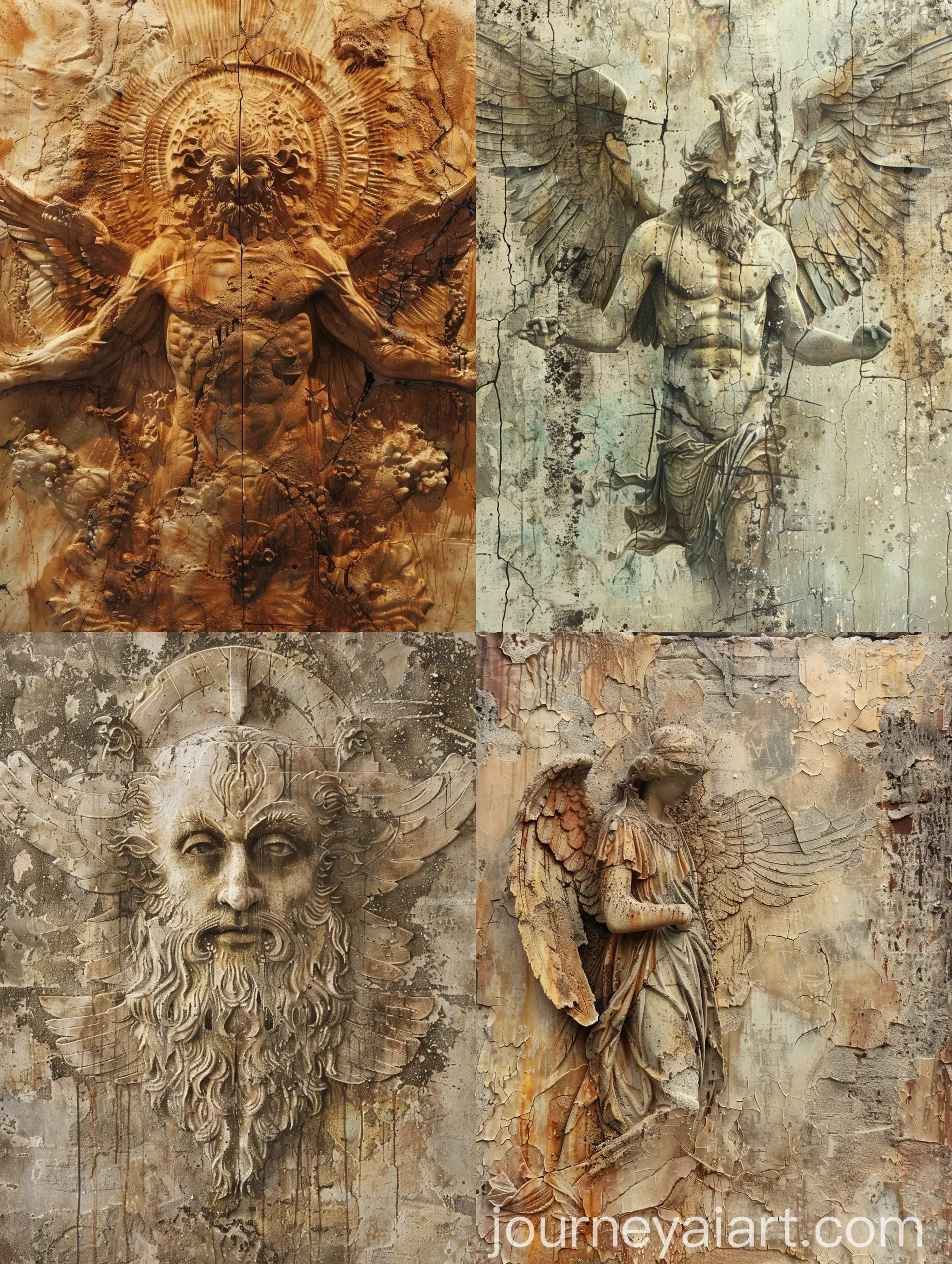 Ethereal-Faded-Mural-Artwork-of-an-Ancient-Mythical-Being