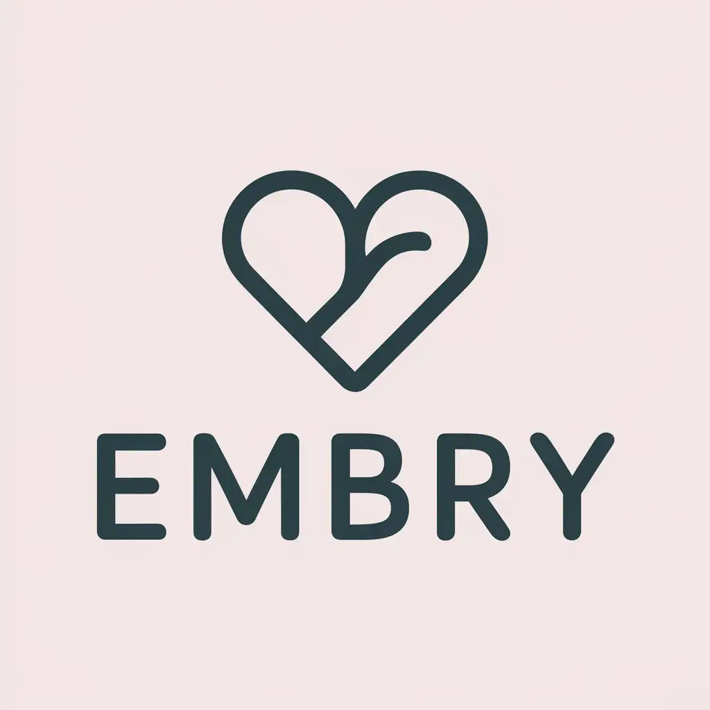 LOGO Design For Embry Heart Symbol in Clear Background