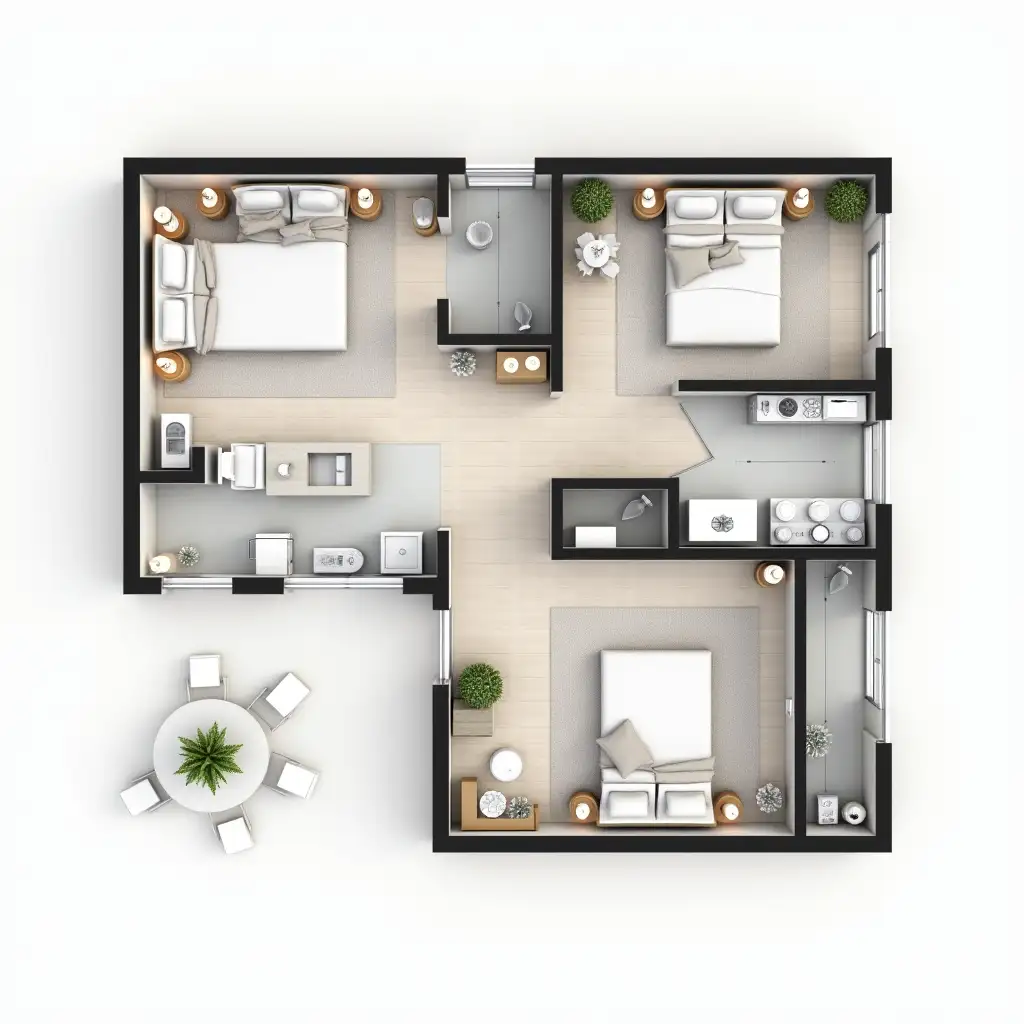 Detailed-Modern-Architectural-Floor-Plan-of-a-70m-House