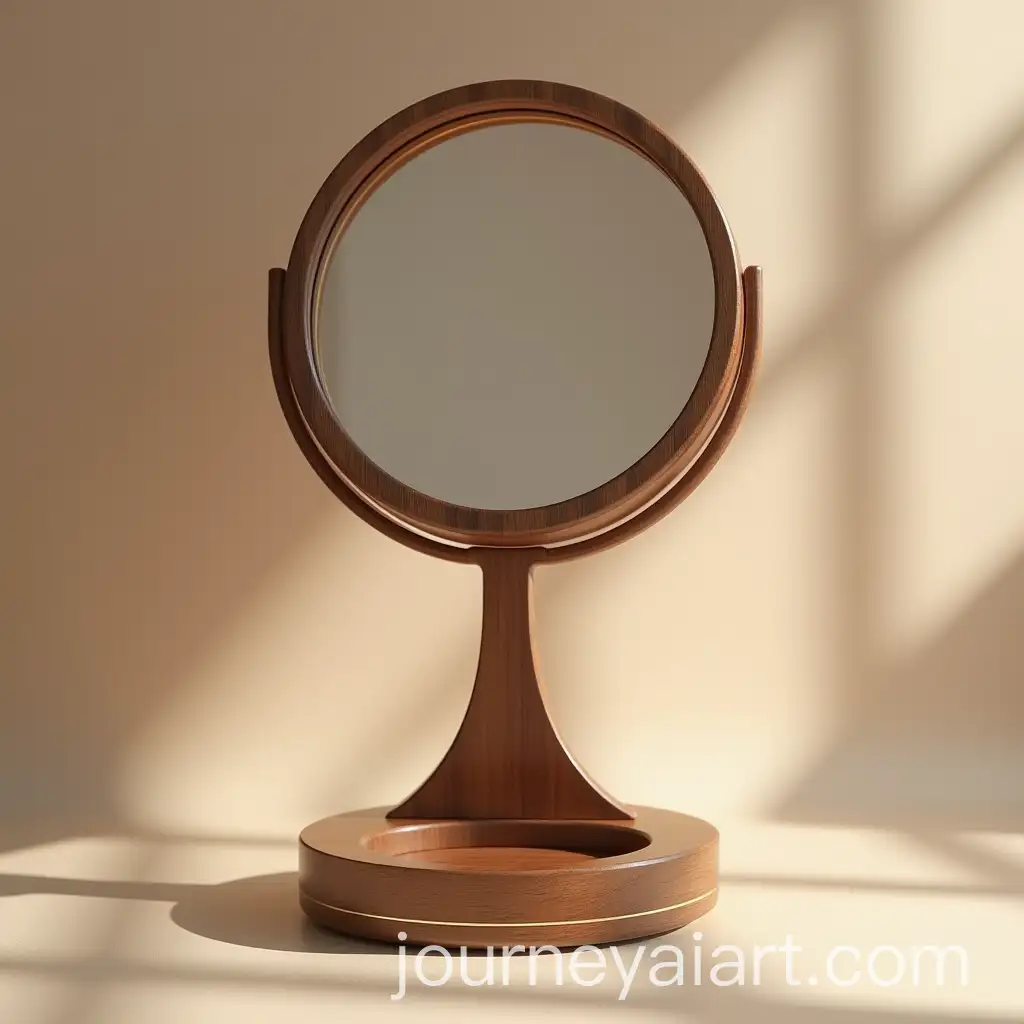 Sophisticated-Smart-Makeup-Mirror-with-Natural-Wood-Frame-and-Ambient-Lighting