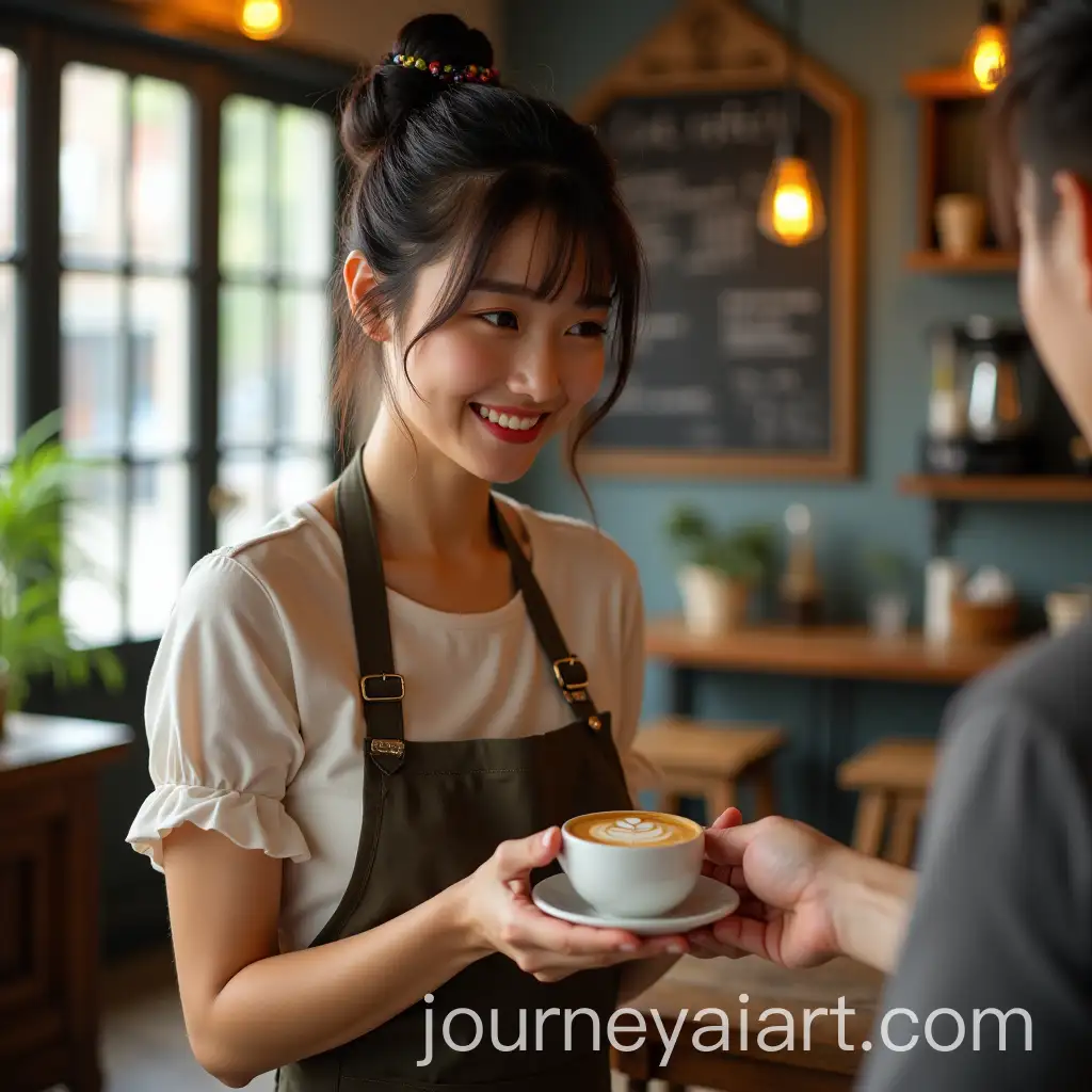 Charming-Asian-Waitress-Serving-Coffee-in-Cozy-Sunlit-Caf