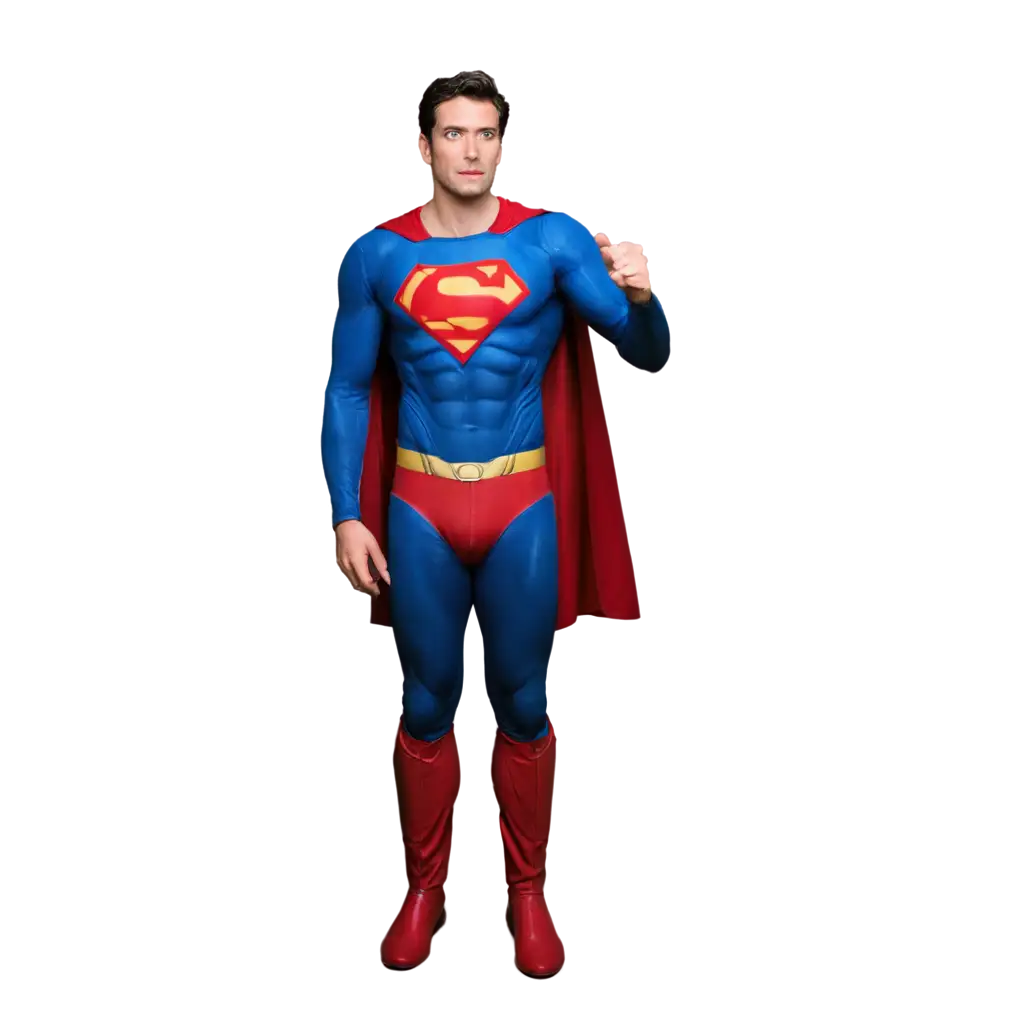 Superman-Expressing-Ideas-PNG-Image-of-Superman-Looking-to-the-Right