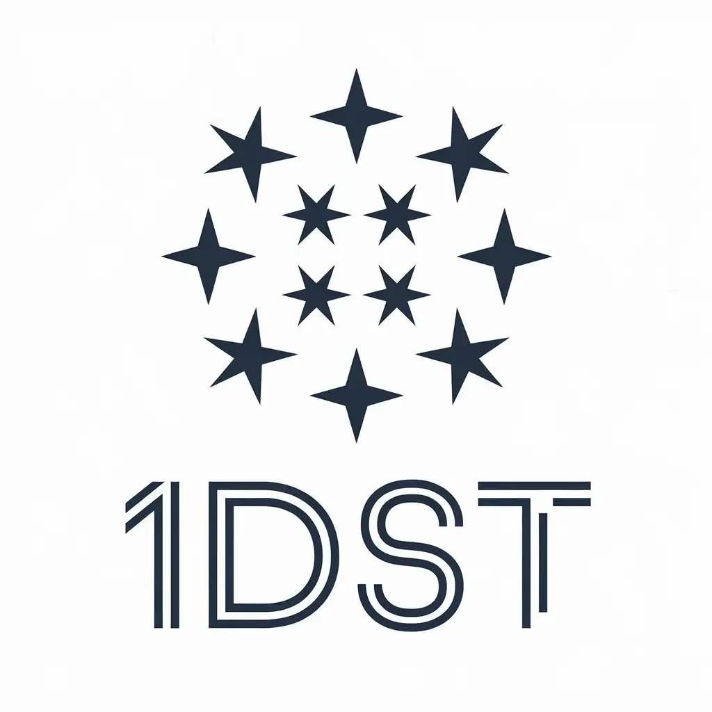 LOGO Design for 1DST Star Symbols with Minimalist Style for Versatile Industry Use