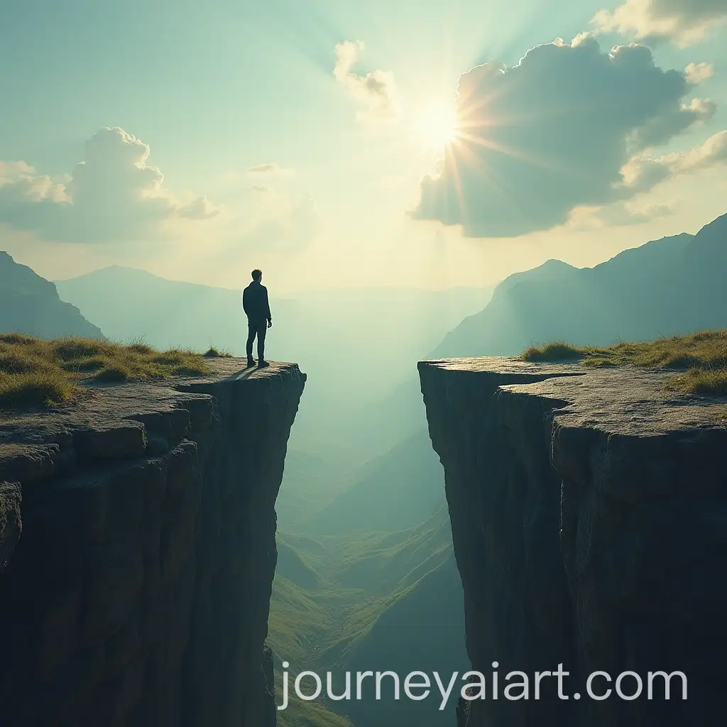 Person-Standing-on-Cliff-Overlooking-Vast-Landscape