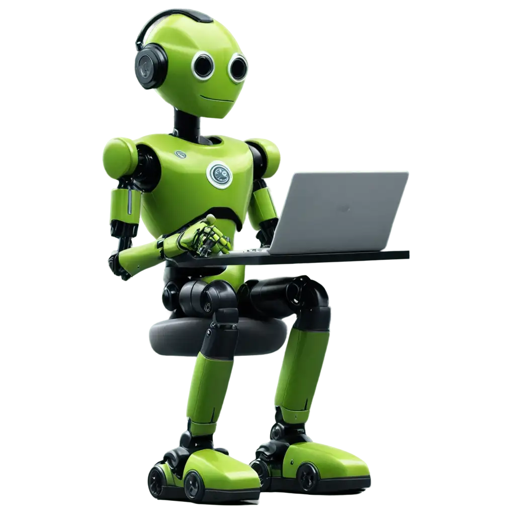Green-Robot-asPNG-Image-Usage-Scenarios-a-Service-Desk-Agent-PNG-HighQuality-Transparent-Image-for-Versatile-Use