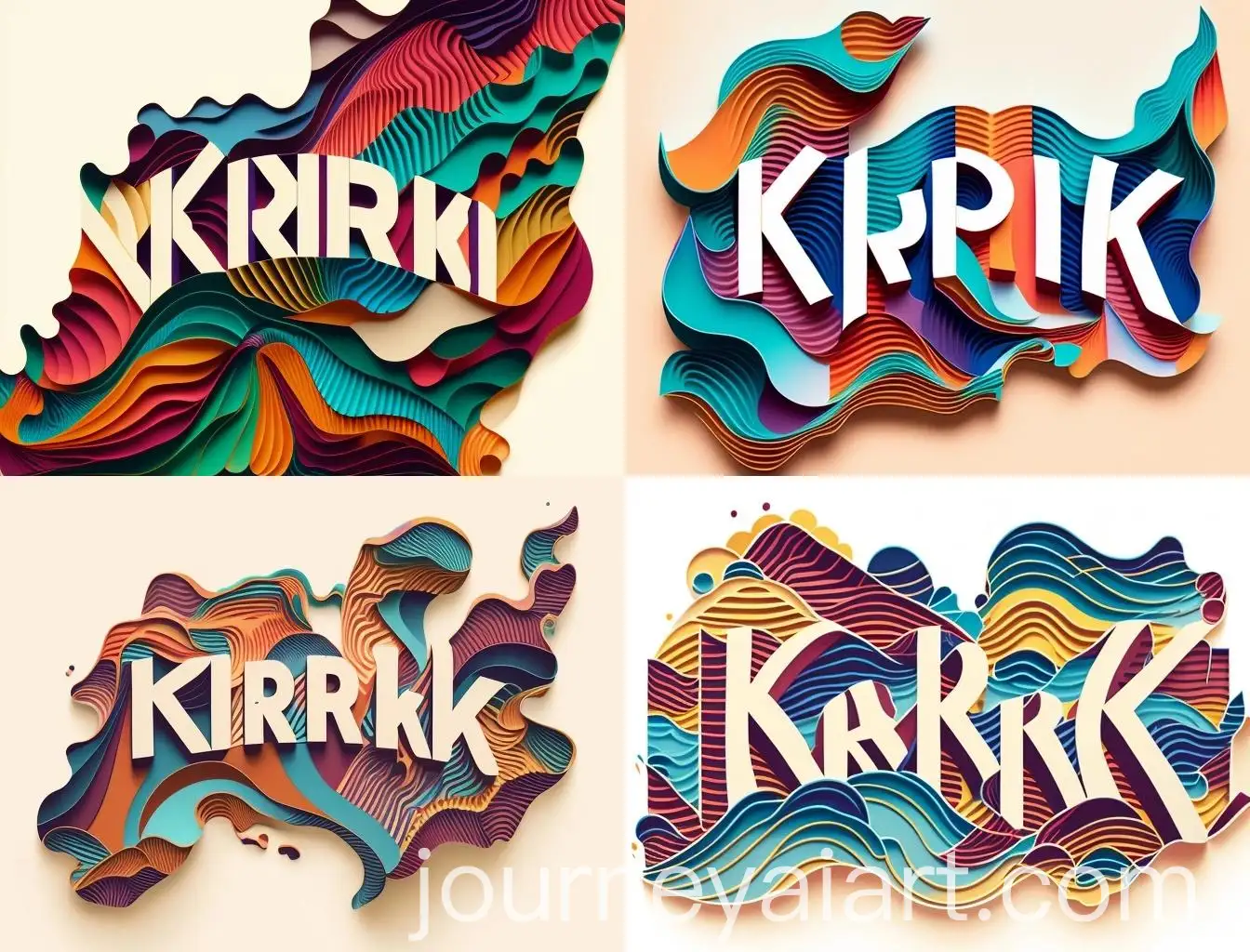 Vibrant-Multicolored-Wavy-Background-with-3D-kirikiri-Lettering