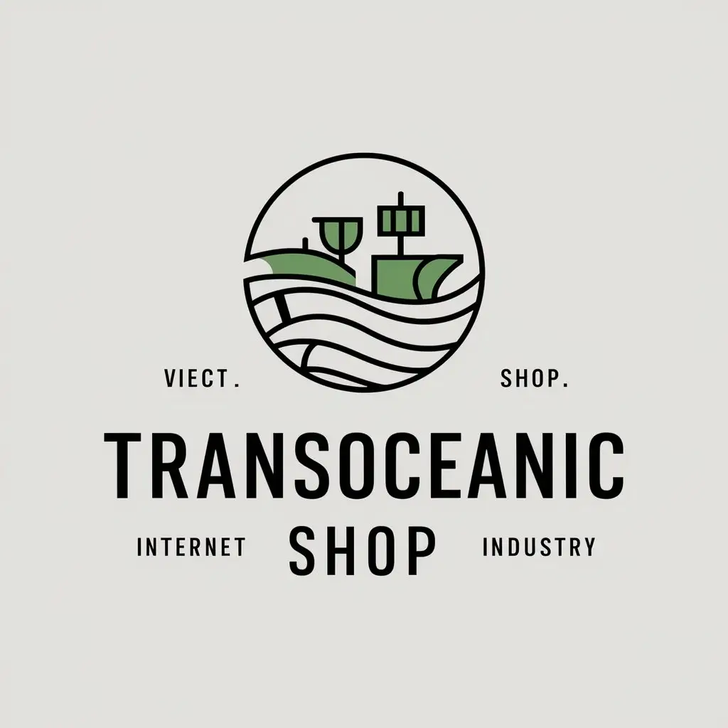 a vector logo design,with the text "Transoceanic Shop", main symbol:park,Moderate,be used in Internet industry,clear background