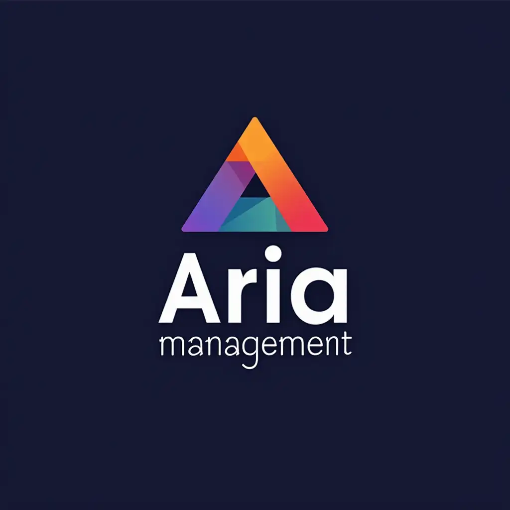 I want a logo for my company that is java developer and social media.  The name of my company is Aria management  colourful .