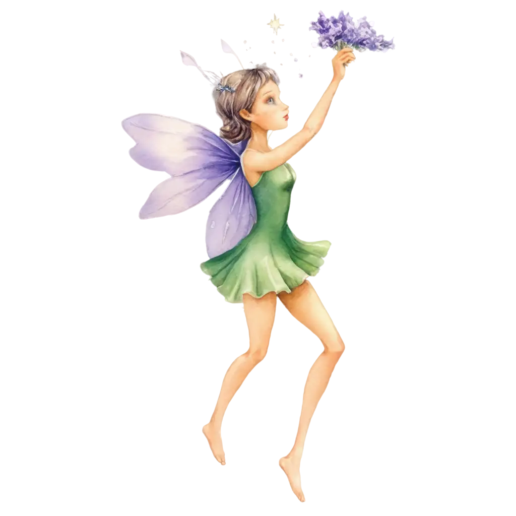Lavender-Fairy-Watercolor-PNG-ImagePNG-Image-Optimization-Enchanting-Art-for-Digital-Creations