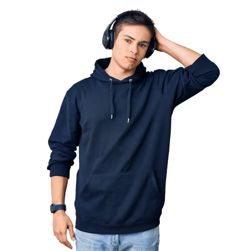 PNG-Husky-Portrait-in-Rapper-Pose-Black-Hoodie-and-Headphones