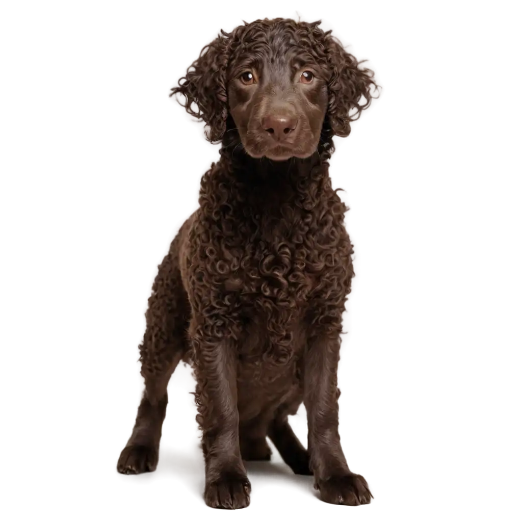 Curly-Coat-Retriever-PNG-Image-Capturing-the-Charm-of-a-Unique-Canine-Coat