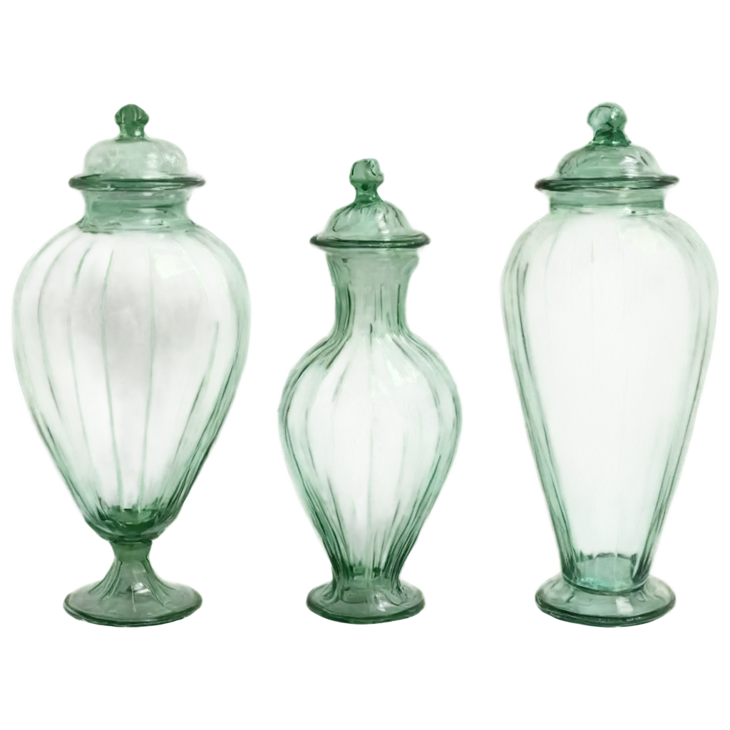 Glass Spanish jar decor