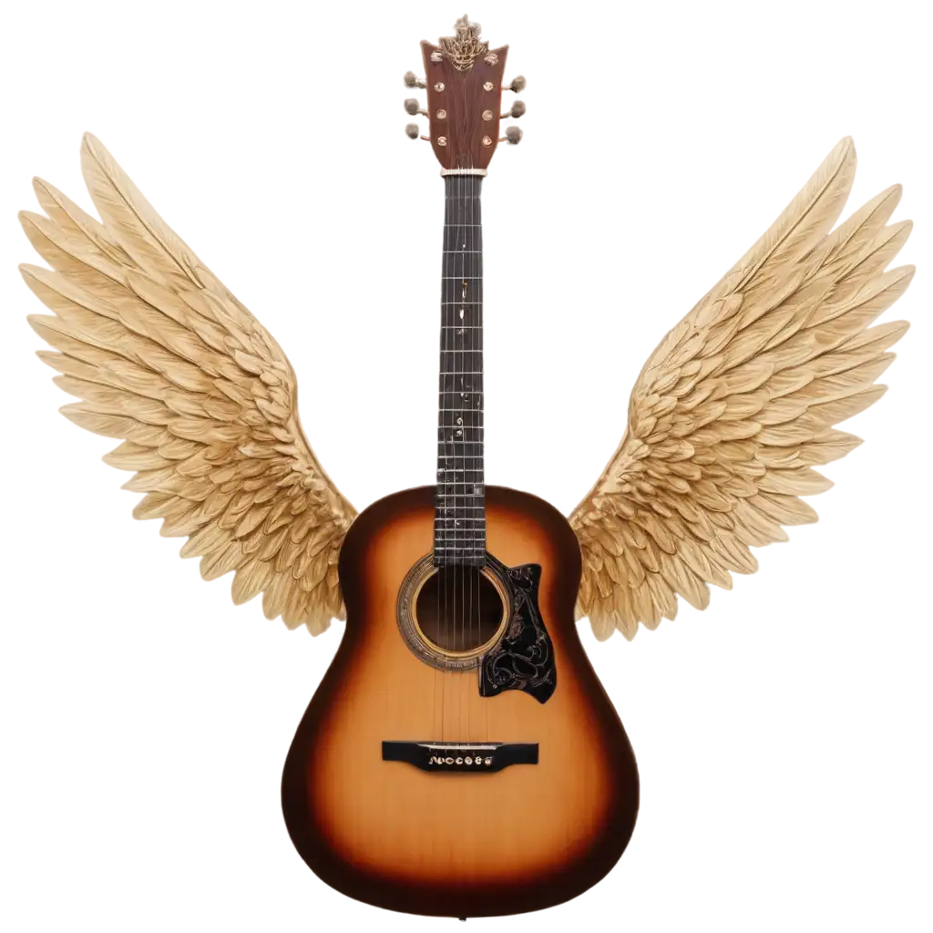 PNG-Image-of-Guitar-with-Wings-Creative-and-HighQuality-Concept-Art