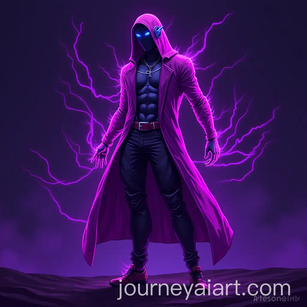 Futuristic-Cyberpunk-Figure-Surrounded-by-Intense-Purple-Energy-in-NeonLit-Cityscape