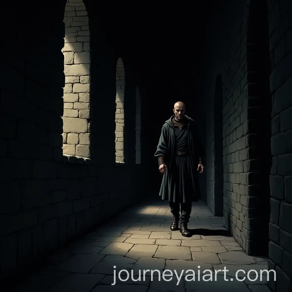 Macbeth-Walking-Alone-in-Castle-Corridor-with-Dagger