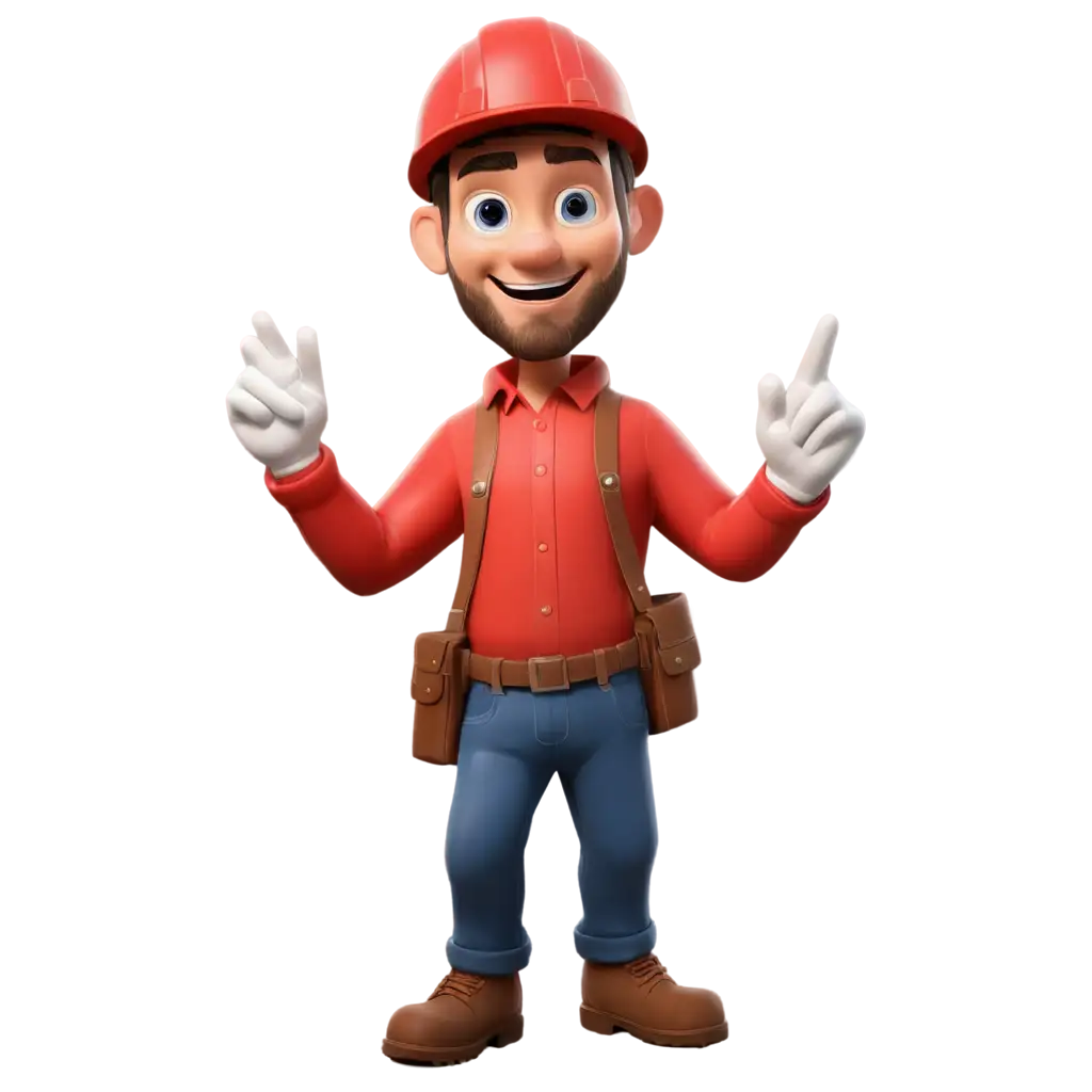 CartoonStyle-Carpenter-PNG-Image-Friendly-Character-in-Red-Clothing-with-PPE