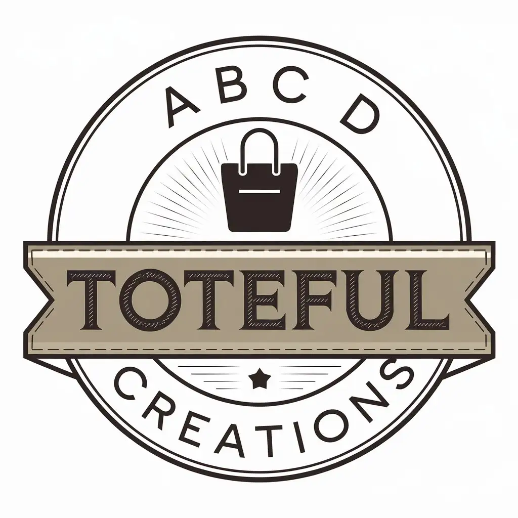 LOGO Design for ABCD Toteful Creations Tote Bag Symbol for Events Industry with Clear Background