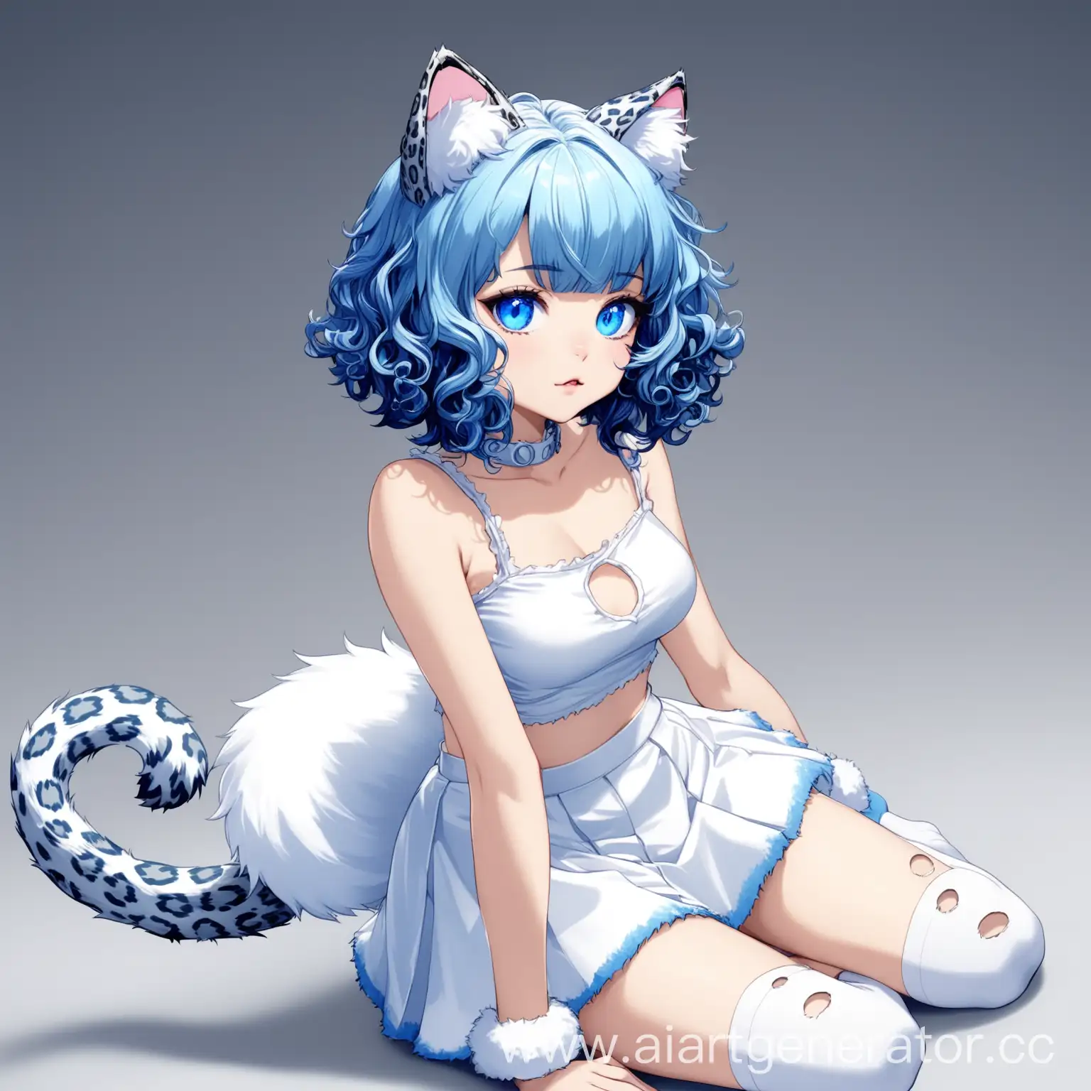 Cosmos-Cat-Girl-with-Curly-Blue-Hair-and-Leopard-Tail