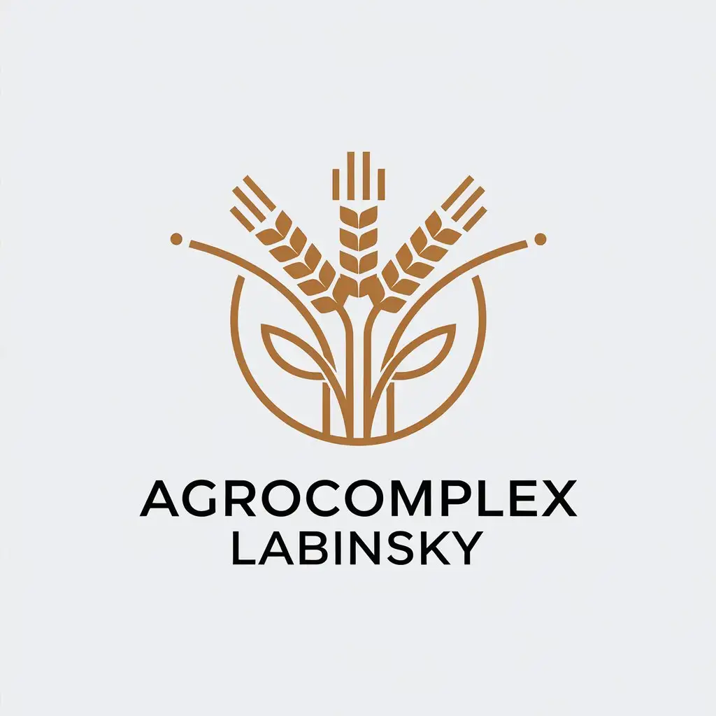 a vector logo design,with the text "Agrocomplex Labinsky", main symbol:wheat stalks,Minimalistic,be used in agriculture industry,clear background