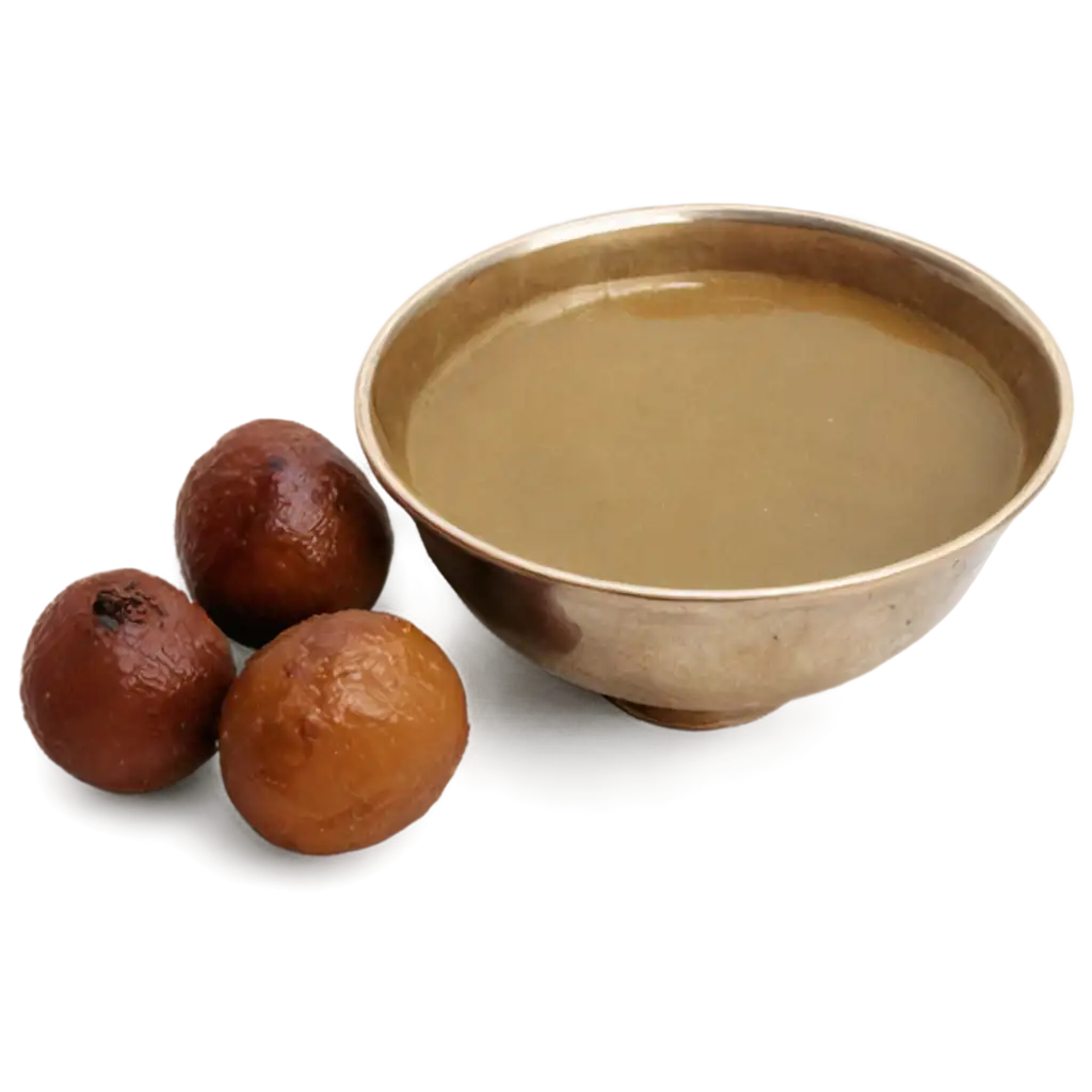 Gulaab-Jamun-in-a-Matki-with-a-Bowl-HighQuality-PNG-Image-for-Food-and-Cultural-Designs