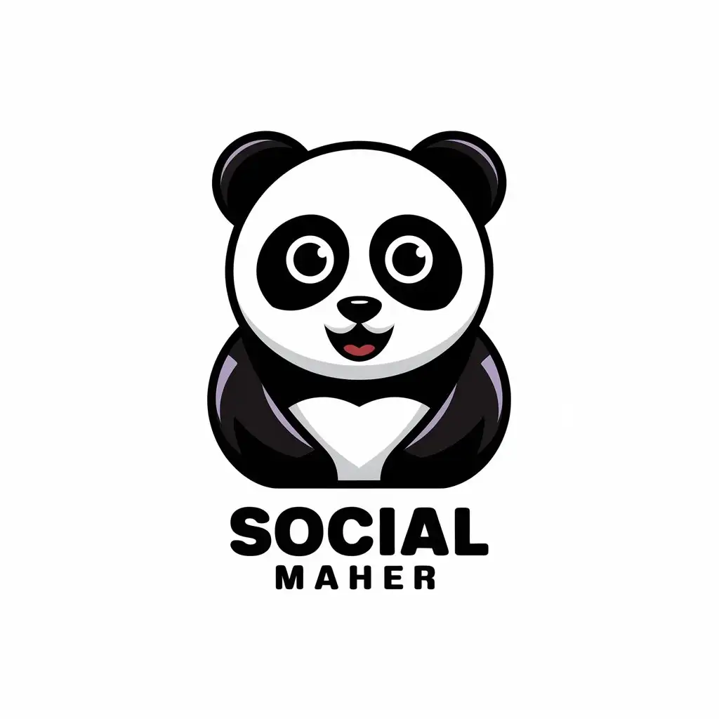 LOGO-Design-for-Social-Maher-Panda-with-Colorful-Patterns-on-Clear-Background