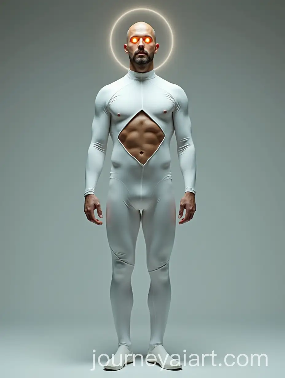 Mysterious-Man-with-Glowing-Orange-Eyes-in-White-Compression-Suit