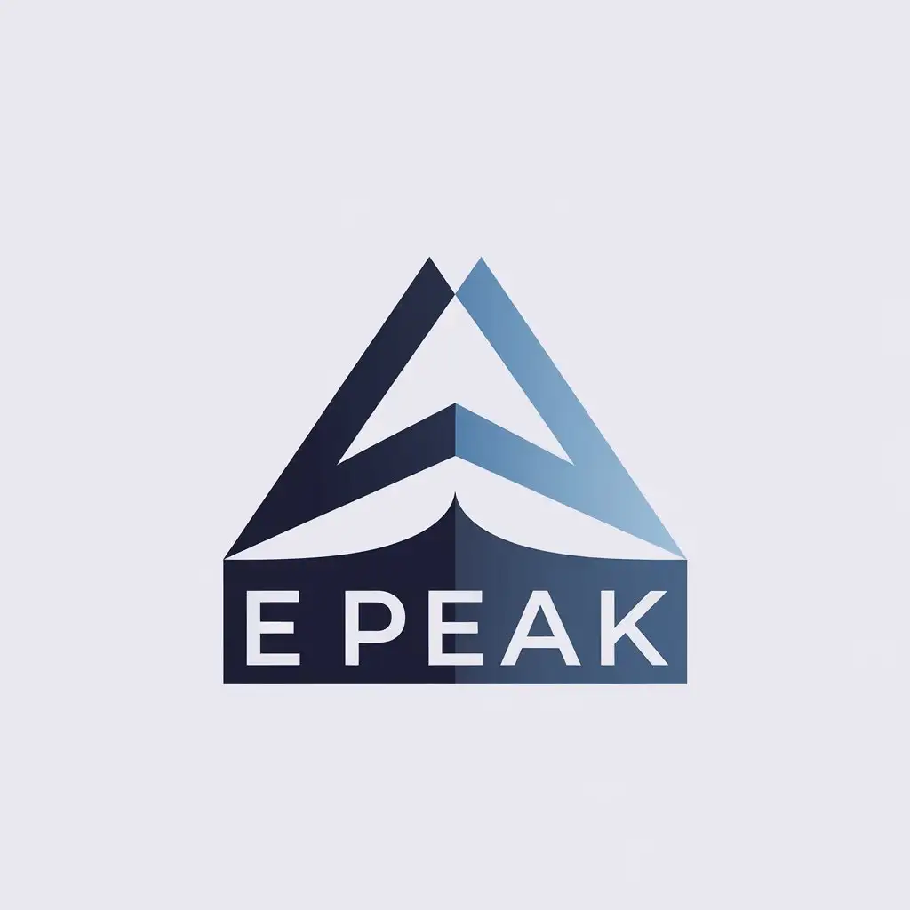 LOGO Design for e Peak Minimalistic Peak Symbol for Education Industry