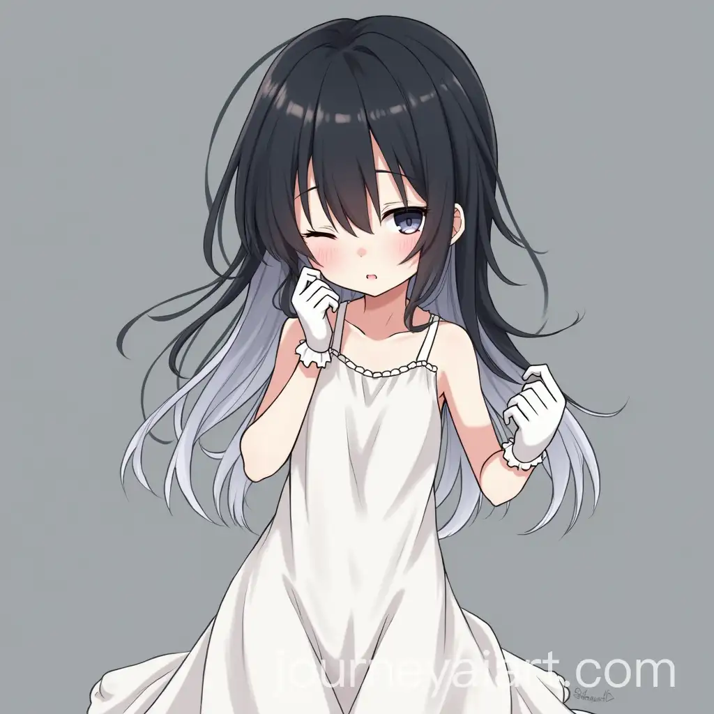 Feminine-Anime-Character-with-Black-and-White-Hair-in-a-White-Nightgown