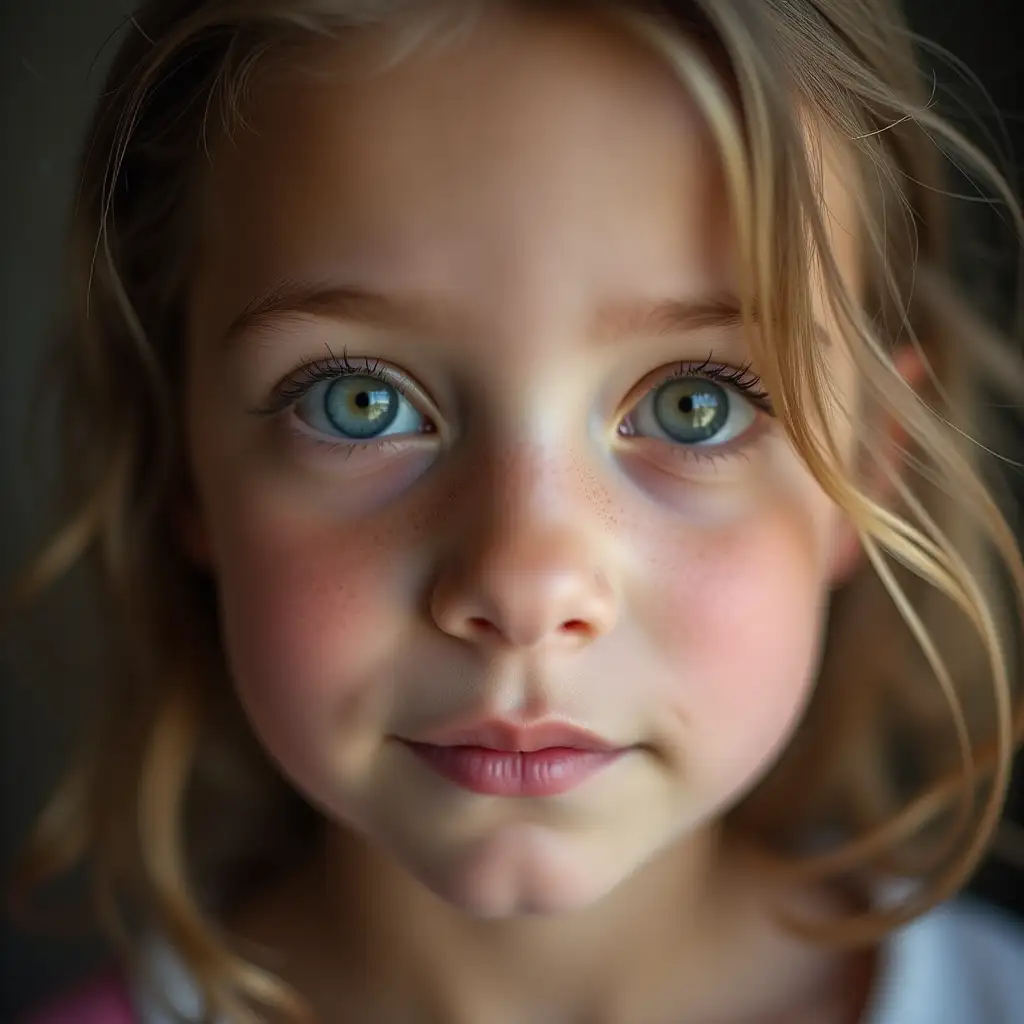 close up portrait young girl pop