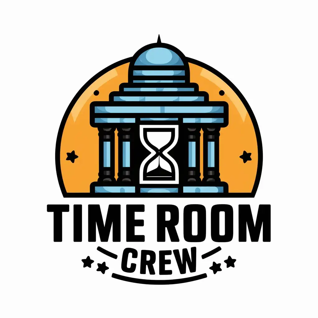 LOGO Design for Time Room Crew Temple Hourglass and Dragon Ball Z Inspired Vector Logo