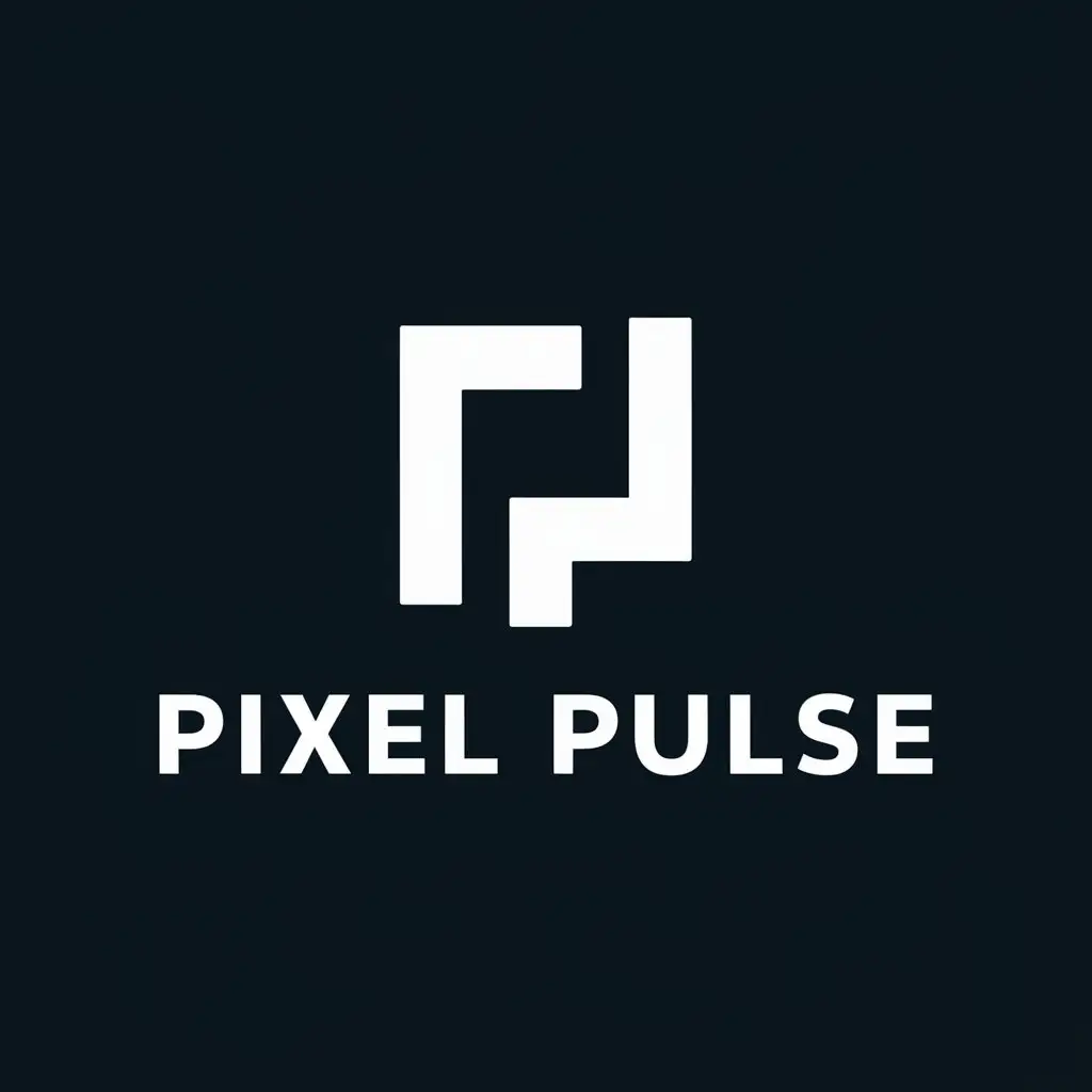 LOGO Design For Pixel Pulse Minimalistic Vector Logo with Pixel Theme