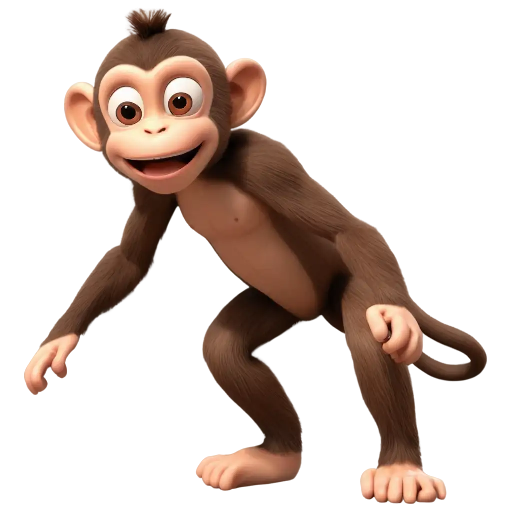 Animated-Monkey-PNG-HighQuality-Image-for-Versatile-Use