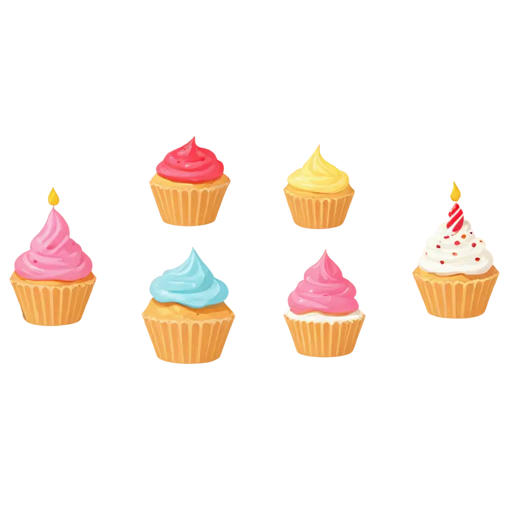 Cake-Icons-for-Birthday-in-Gradient-Lines-Style-HighQuality-PNG-Format-for-Versatile-Use