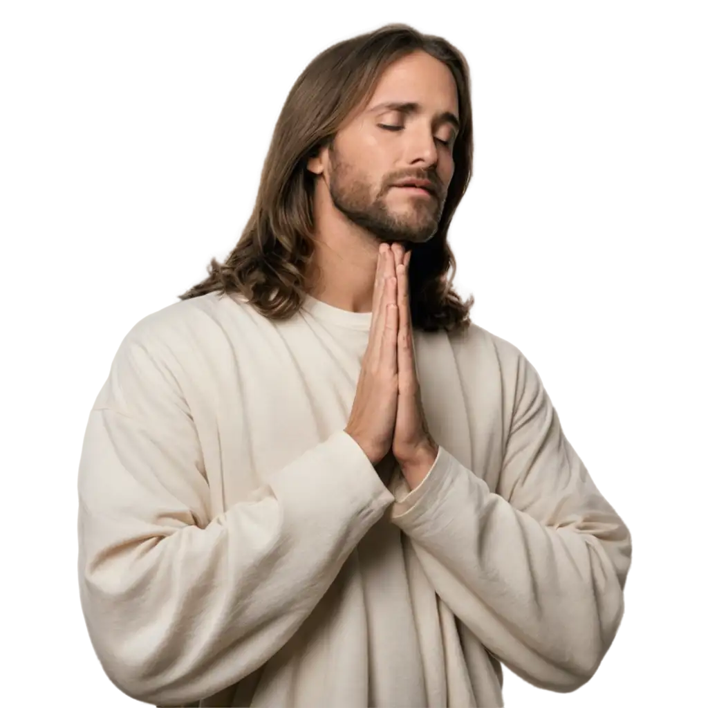 HighQuality-PNG-Image-of-Jesus-Christ-Praying-Reverent-Art-for-Spiritual-Websites