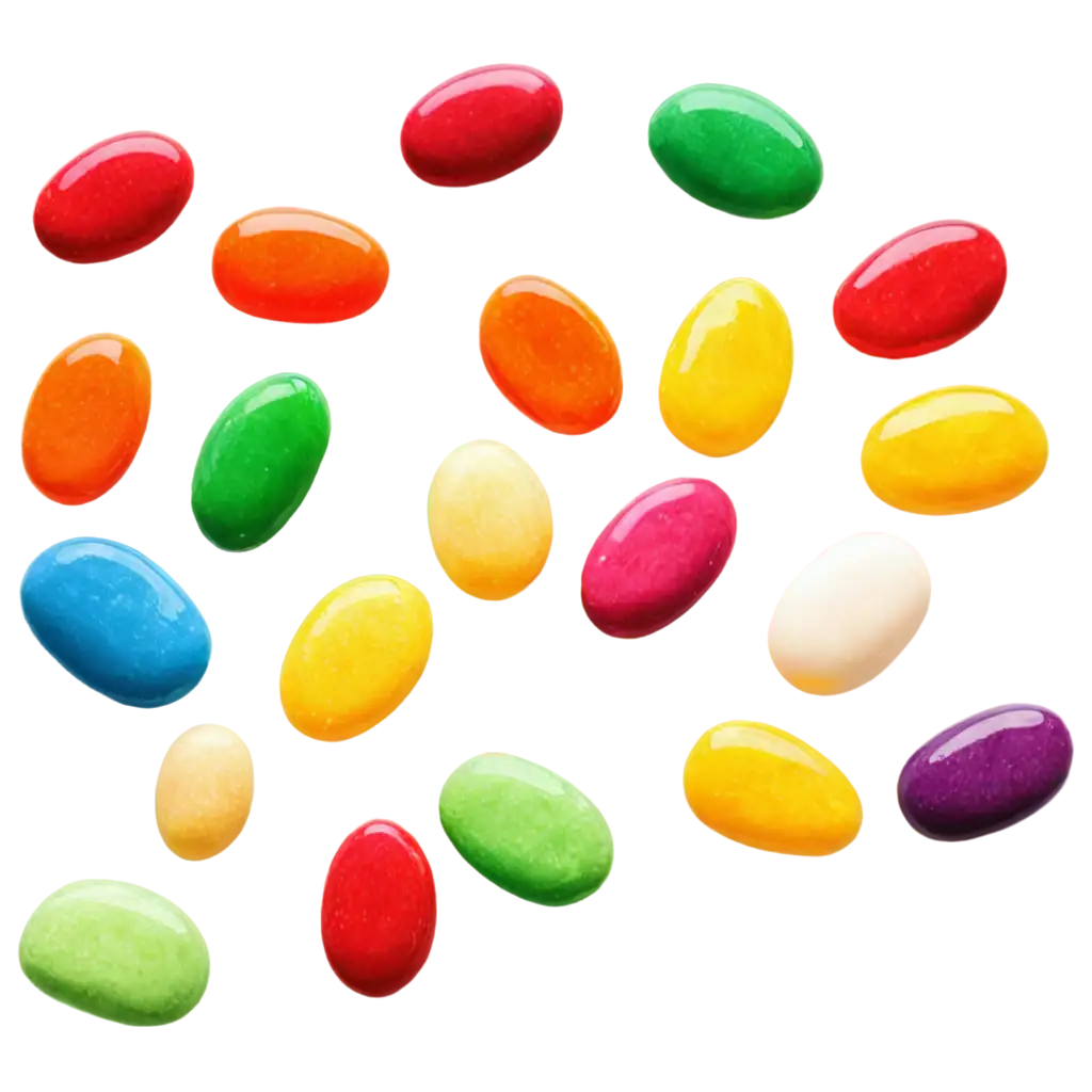 Vibrant-Assorted-Beans-PNG-Colorful-Jelly-Beans-Candy-Watercolor-Illustration-in-High-Contrast