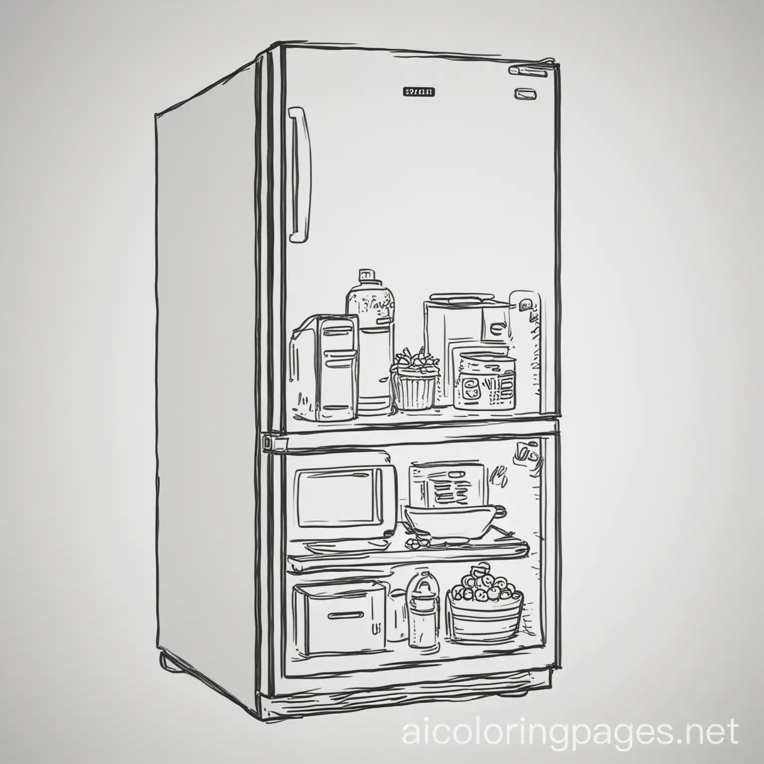 2024-Refrigerator-with-Computer-Coloring-Page