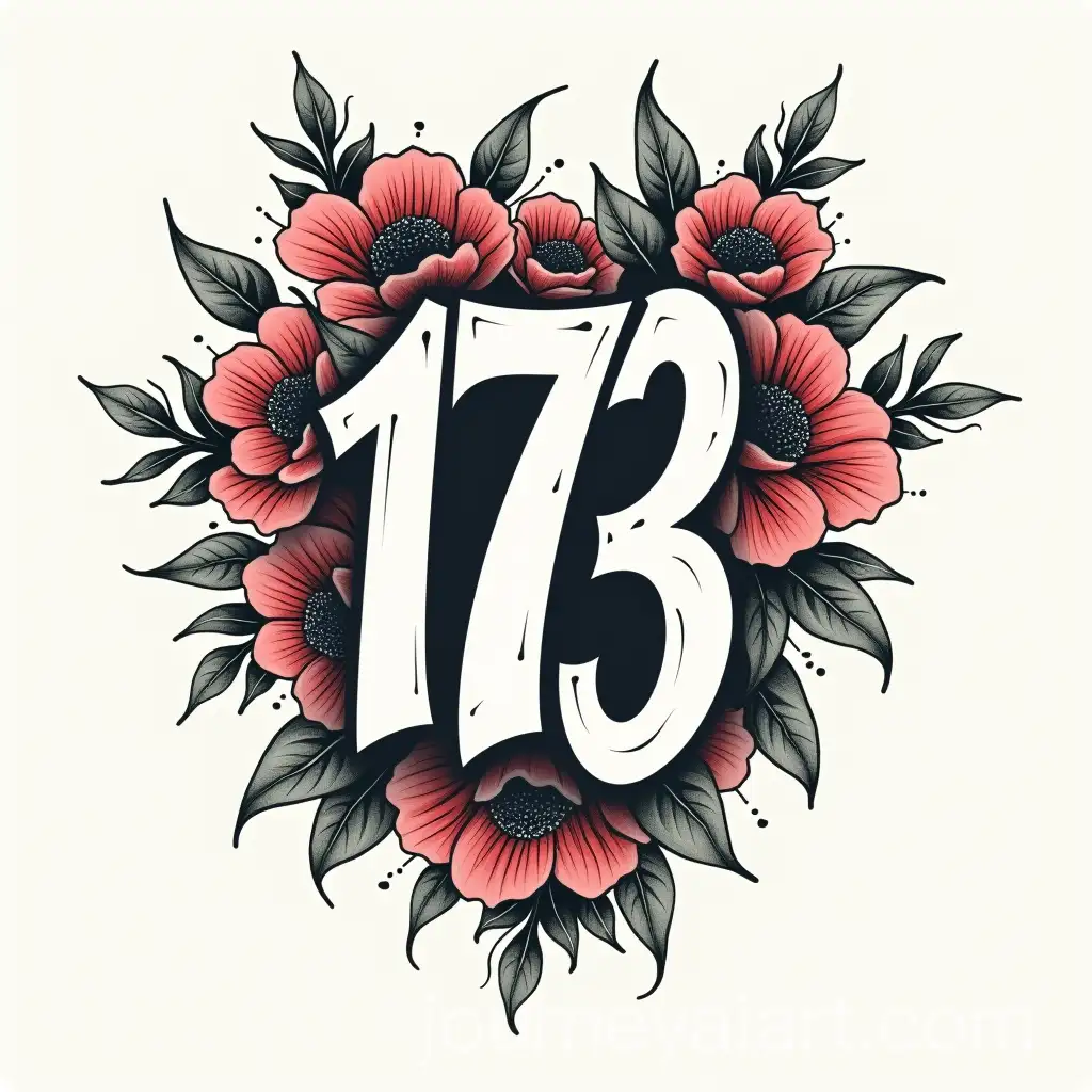Unique-Tattoo-Design-Featuring-the-Number-173