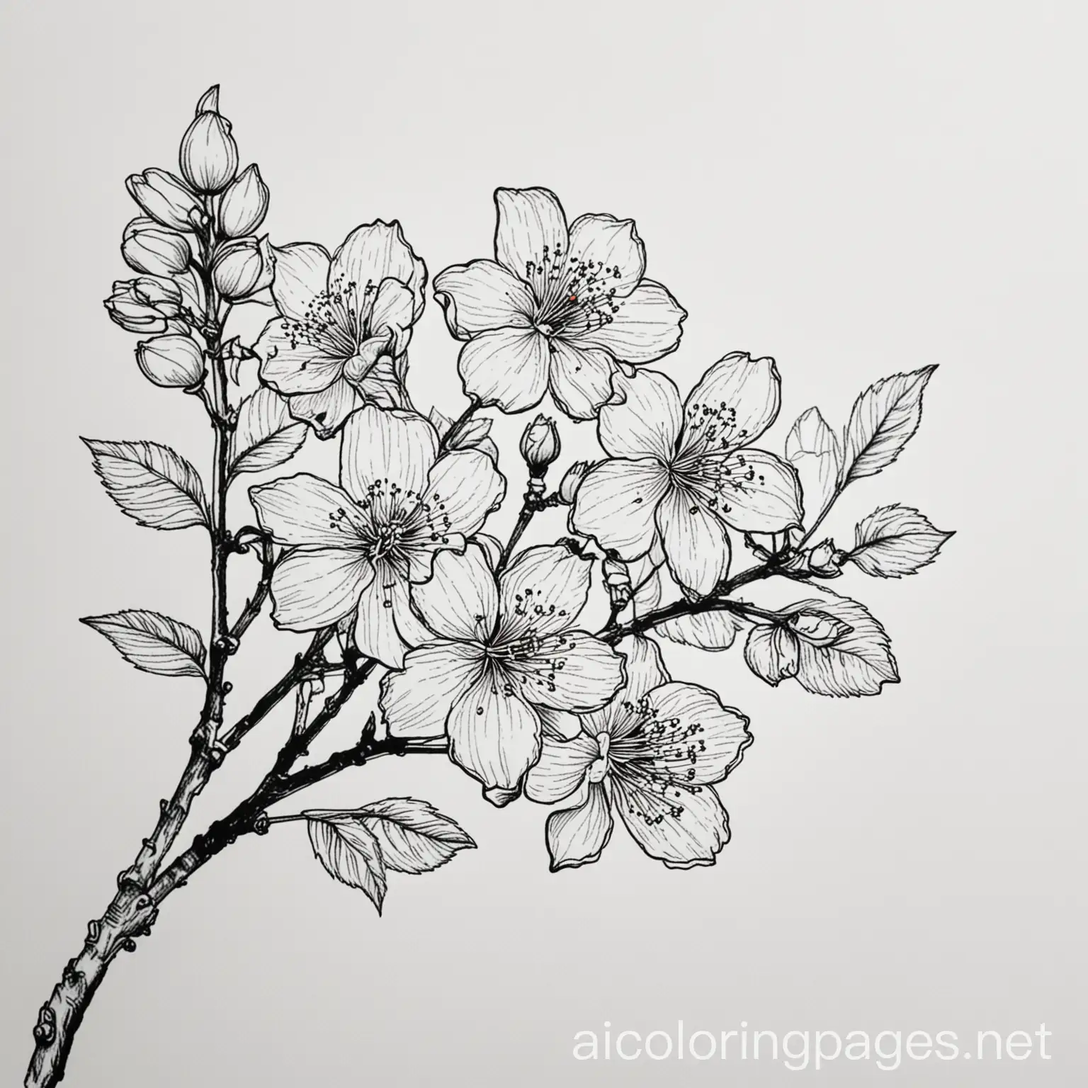 Cherry-Blossom-Coloring-Page-in-Black-and-White-for-Kids